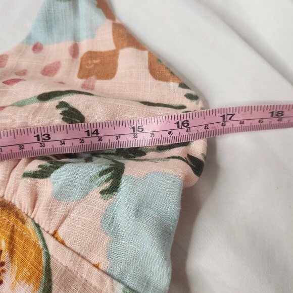 Paper Heart Women's Size Large Linen Blend Fryit Maxi Dress Palm Resortwear New - Picture 2 of 7